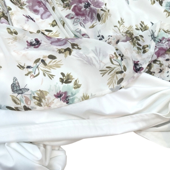 Torrid Floral Maxi Dress Gown Cross Neck Halter Womens 26 Special Occasion - Picture 13 of 15